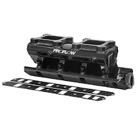 Proflow Intake Manifold Fabricated Black Hi Ram Duel Qua 4150 EFI Throttle Body SB For Ford 289-302W PFEM64243