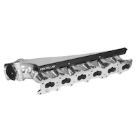 Proflow Intake Manifold Kit Fabricated Aluminium Polished for Nissan RB25 Inlet Plenum 90mm Throttle Body Fuel Rail PFEM67525