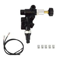 Proflow Brake Proportioning Valve Adjustable Knob Adjustment Two Inlets Three Outlets Aluminium Black PFEMC11179