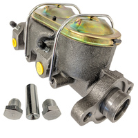Proflow Master Cylinder Cast Iron Natural 1.00 in. Bore Dual Bowl Left Port GM Universal Each PFEMC1312