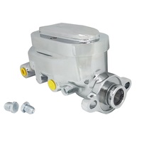 Proflow Master Cylinder Raised Top Aluminium Polished 1.00 in. Bore Dual Bowl Ports Both side Each PFEMC1321CH