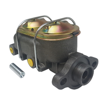 Proflow Master Cylinder Cast Iron Natural 1.125in. Bore Dual Bowl Ports both sides For Chev Universal 