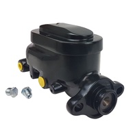 Proflow Master Cylinder Raised Top Aluminium Black 1.125 in. Bore Dual Bowl Ports Both side Each PFEMC2912BK