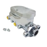 Proflow Master Cylinder Flat Top Aluminium Polished 1.125 in. Bore Dual Bowl Ports Both side Each PFEMC2912FTCH