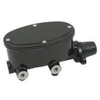 Proflow Master Cylinder Aluminum Black Powdercoat 1.000 in. Bore Dual Bowl Front Disc/Rear Drum  PFEMC8555-BK