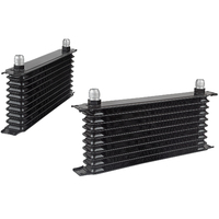 Proflow Oil Cooler Ultra Pro Aluminium Black 10-Row 340mm x 135mm x 50mm Female AN10 lnlet/Outlet PFEOC10