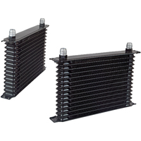 Proflow Oil Cooler Ultra Pro Aluminium Black 15-Row 340mm x 210mm x 50mm Female AN10 lnlet/Outlet PFEOC15