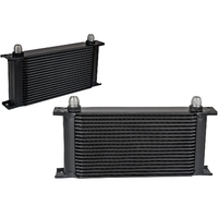 Proflow Oil Cooler Ultra Pro Aluminium Black 19-Row Mini Version 340mm x 140mm x 50mm Female AN10 lnlet/Outlet PFEOC19