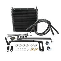 Proflow Trans Oil Cooler kit - Black Powder Coat For Ford Falcon BA 280 x 255 x 19mm 3/8' barbed PFEOCBA-KIT