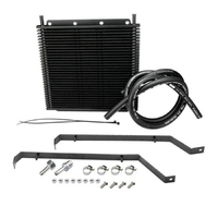 Proflow Trans Oil Cooler kit - Black Powder Coat For Holden Commodore VY V6 & V8 280 x 255 x 19mm 3/8' barbed PFEOCVY-KIT