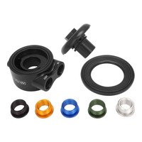 Proflow Oil Filter Bypass Adaptor Spin-On 90 Deg -08AN ORB Black Anodized Universal  PFEOS-OB2000