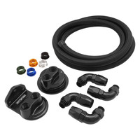 Proflow Universal Oil Filter Line Kit w/Oil Filter Sandwich Plate 3m Braided Hose -10AN ORB Kit PFEOS-OB2080