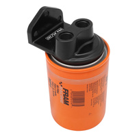 Proflow Remote Oil Filter Head Billet 3/4''-16 Thread With Fram HP1 Filter -08AN ORB Black Anodised Kit