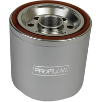 Proflow Oil Filter Billet Aluminium Spin-on Silver Performance 20mm x 1.5 Thread PFEOS314