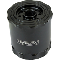 Proflow Reusable Oil Filter, Spin-On, 30 Micron, 3/4''-16 & 13/16''-16, Billet Aluminium, Black
