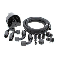 Proflow Billet Oil Filter Relocation Kit Single Filter 30 in. Length Hoses GM LS Engine Swap Kit PFEOSK-81019BK