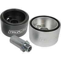 Proflow Oil Filter Adapter Sandwich Adapter Billet Aluminium Silver Anodised 13/16-16 in. AN10 1/8in. NPT Port For Chev PFEOSSPCV
