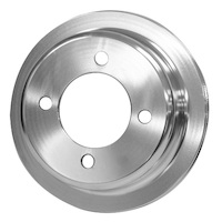 Proflow Crank Pump Pulley V-Belt 1-Groove Aluminium Polished For Ford 302 351C 351W PFEP43400