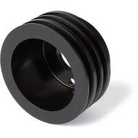 Proflow Pulley V-Belt Crankshaft BB For Chev 396-454 Long Water Pump 3-Groove Black Aluminium PFEP8839BK