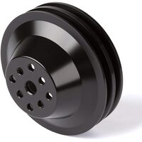 Proflow Pulley, V-Belt Water Pump BB Chev Short Water Pump 2-Groove, Black Aluminium