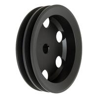 Proflow Pulley V-Belt Power Steering Early GM 2-Groove Black Aluminium PFEP8846BK