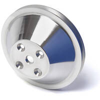Proflow Pulley V-Belt Water Pump SB For Chev Long Water Pump 1-Groove Polished Aluminium PFEP8854P