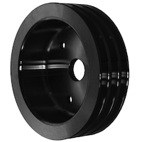 Proflow Pulley, V-Belt Crankshaft SB Chev Short Water Pump 3-Groove, Black Aluminium