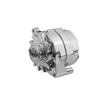 Proflow Alternator Power Spark, 100 Amp 1-Wire, Internal Regulator, Chrome, V-Belt, For Ford, Falcon, Each