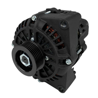 Proflow Alternator Power Spark 140 Amp Internal Regulator Black Wrinkle Serpentine Pulley Commodore LS VT VX VY PFEPM38247BKW