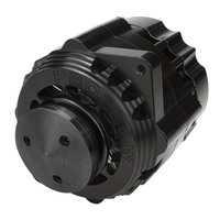 Proflow Alternator Power Spark, Billet Housing, 170 Amp, V-belt & 6-Groove Pulley, Black Anodised, Universal