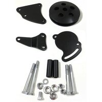 Proflow Power Steering Brackets Mounting kit Type II Bracket with Pulley Black SB For Chev PFEPSB450BK