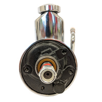 Proflow Power Steering Pump Saginaw P Series Reservoir Keyway V Pulley Style Chrome PFEPSP100C