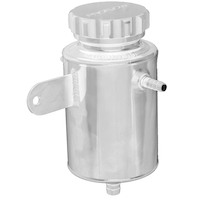 Proflow Power Steering Reservoir Remote Aluminium Polished Universal 120mm x 90mm Barb Male 3/8in. 1/2in.  PFEPST1