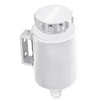 Proflow Power Steering Reservoir Remote Aluminium Polished Universal 120mm x 90mm Male AN10 PFEPST3