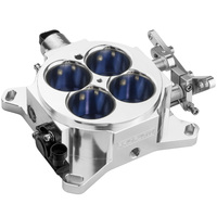 Proflow Throttle Body Universal EFI 4150 & 4500 Square Bore 1375 cfm Billet Aluminium Polished PFEQTB1000