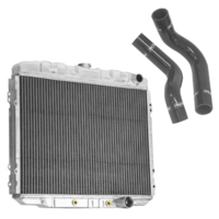 Proflow Aluminium Radiator & Hose Kit For Ford Falcon GT Style XW XY 302 347 351 Windsor V8