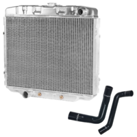 Proflow Aluminium Radiator & Hose Kit For Ford Falcon GT Style XW XY 302 351 408 Cleveland V8