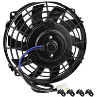 Proflow Electric Fan Cooling Curved Black Single 7 in. Diameter Reversible 800 cfm Black Plastic