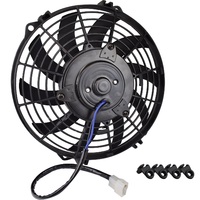 Proflow Electric Fan Cooling Curved Black Single 9 in. Diameter Reversible 825 cfm Black Plastic