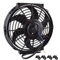 Proflow Electric Fan Cooling Curved Black Single 10 in. Diameter Reversible 850 cfm Black Plastic PFERF100