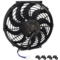 Proflow Electric Fan Cooling Curved Black Single 12 in. Diameter Reversible 1400 cfm Black Plastic PFERF120