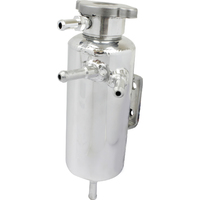 Proflow Radiator Overflow Tank Universal Aluminium 60mm Diameter 200mm Height Polished PFERO05P