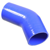 Proflow Hose Tubing Air intake Silicone Coupler 1.00in. 45 Degree Elbow Blue 