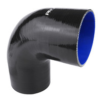 Proflow Hose Tubing Air intake Silicone Coupler 1.50in. 90 Degree Elbow Black 