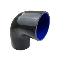 Proflow Hose Tubing Air intake Silicone Coupler 3.50in. 90 Degree Elbow Black  PFES103-350B