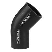 Proflow Hose Tubing Air intake Silicone Reducer 2.00in. - 2.25in. 45 Degree Elbow Black  PFES202-200-225B