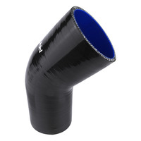 Proflow Hose Tubing Air intake Silicone Reducer 2.00in. - 2.50in. 45 Degree Elbow Black  PFES202-200-250B