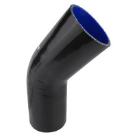 Proflow Hose Tubing Air intake, Silicone, Reducer, 2.50in. 2.75in. 45 Degree Elbow, Black