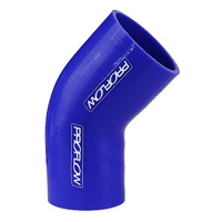 Proflow Hose Tubing Air intake, Silicone, Reducer, 3.00in. 3.50in. 45 Degree Elbow, Blue
