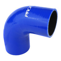 Proflow Hose Tubing Air intake, Silicone, Reducer, 3.00in. 4.00in. 90 Degree Elbow, Blue